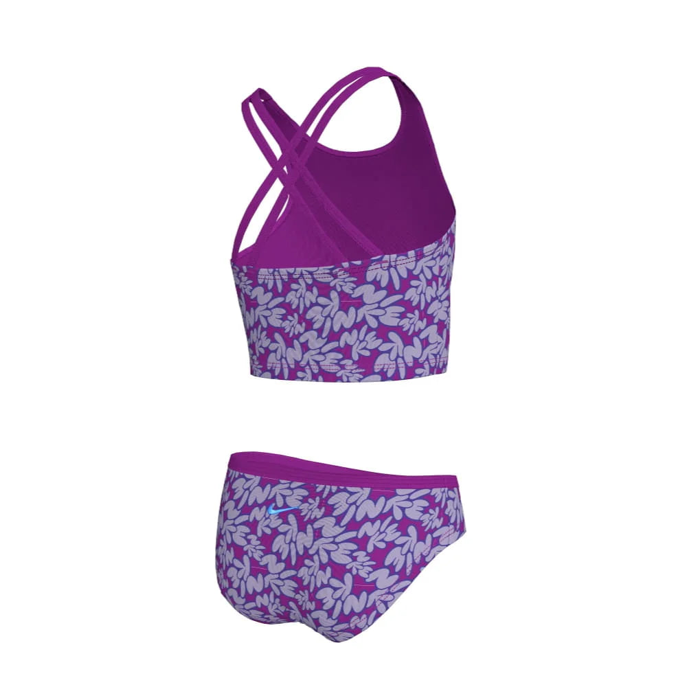 Nike Swim Girl's Bubble Script Spiderback Midkini Set