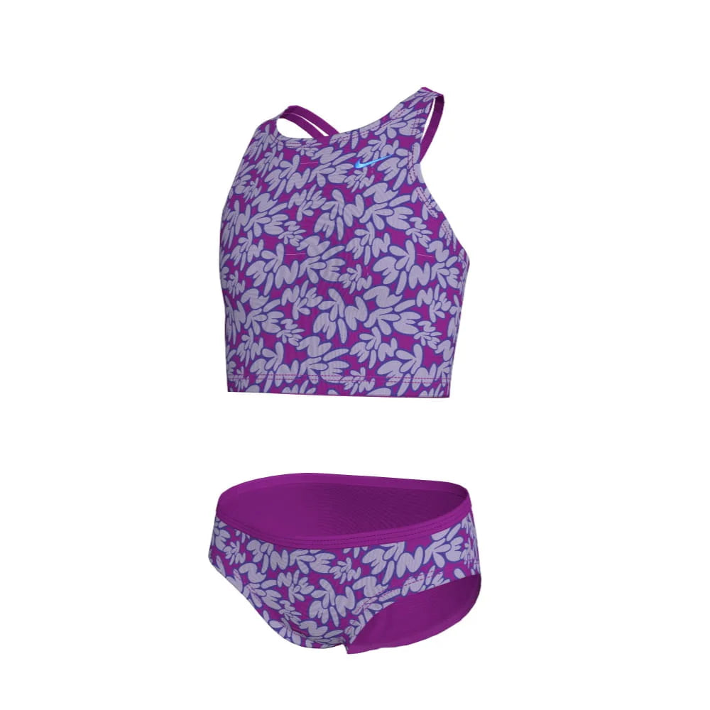 Nike Swim Girl's Bubble Script Spiderback Midkini Set