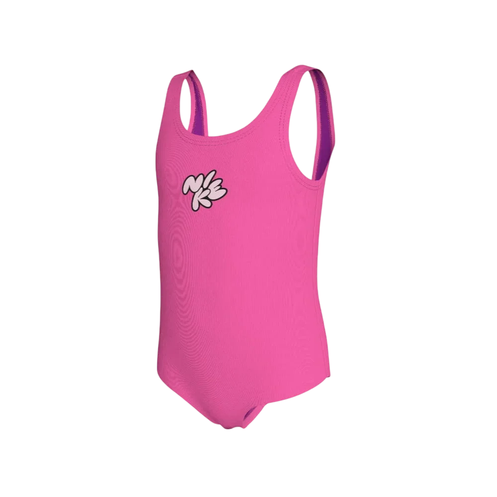 Nike Swim Girl's Bubble Script U-Back One Piece Pink Color