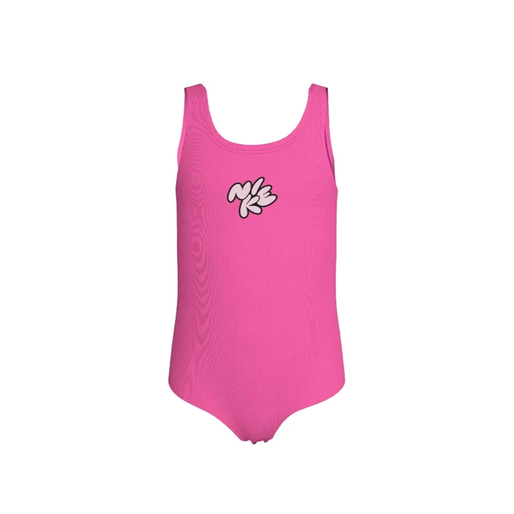 Nike Swim Girl's Bubble Script U-Back One Piece