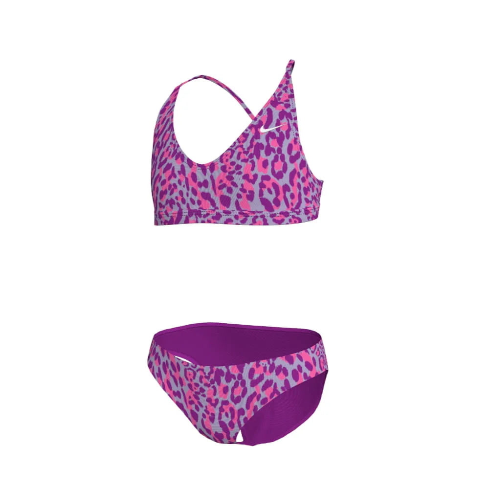 Nike Swim Girl's Wild Lace Up Bikini Set Purple