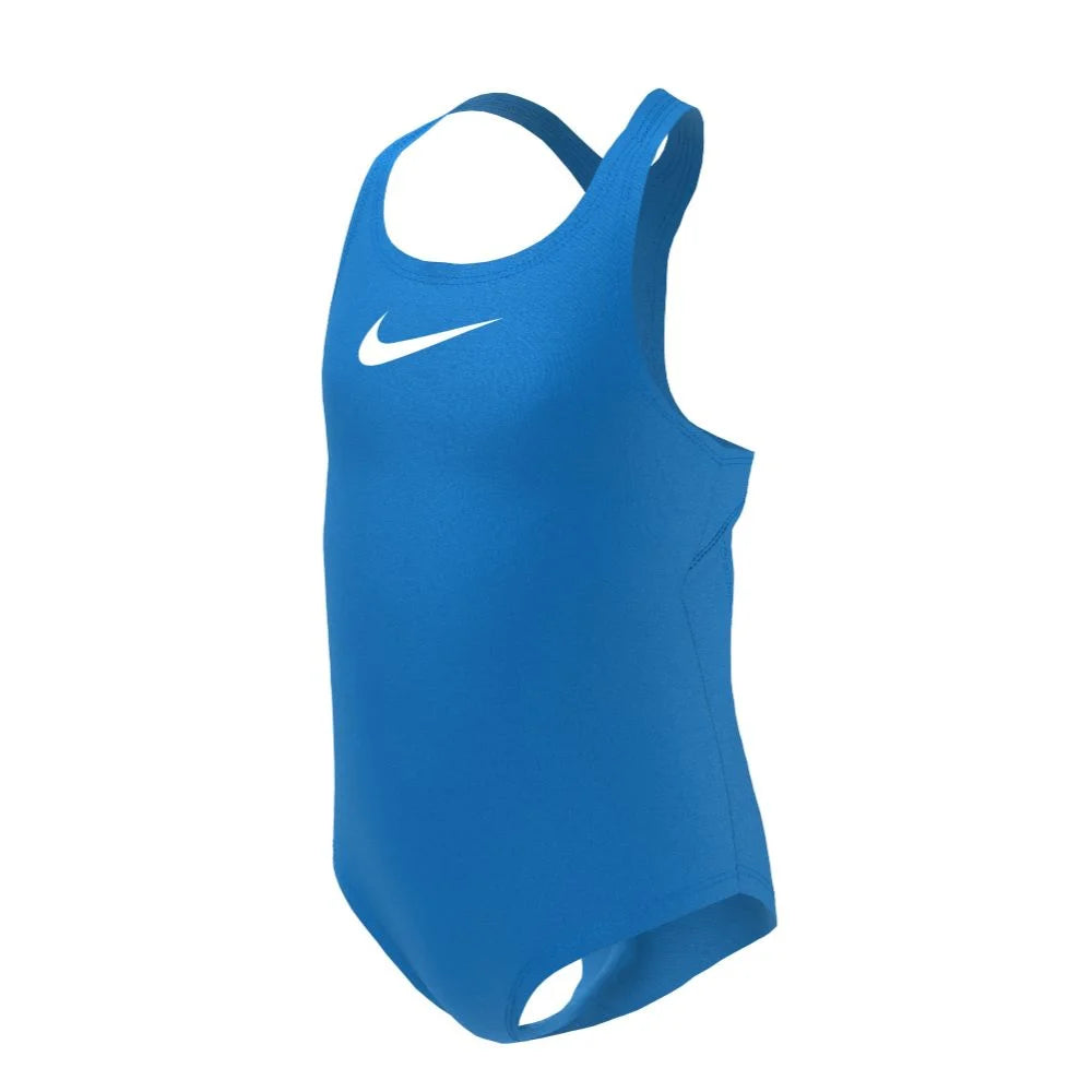 Nike Swim Girls Essential Racerback One Piece blue color.