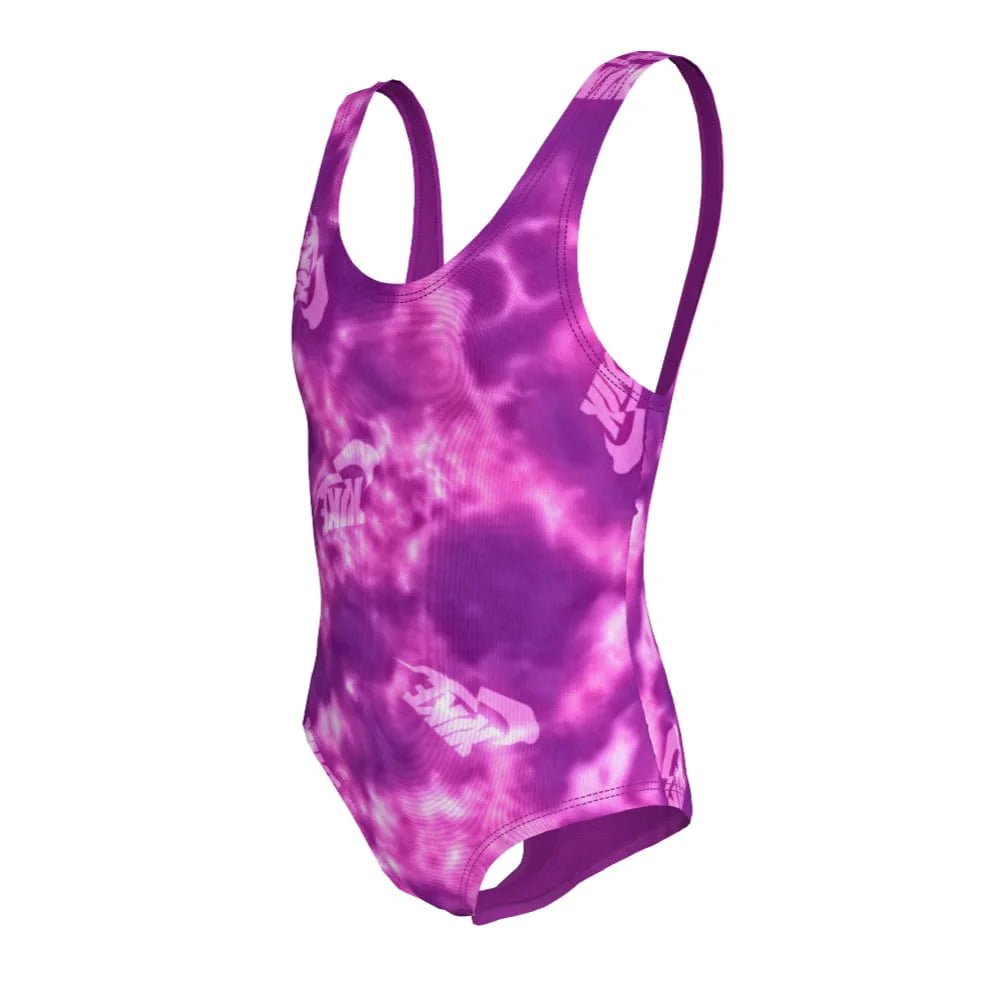 Nike Swim Girls Water Tie Dye U-Back One Piece purple