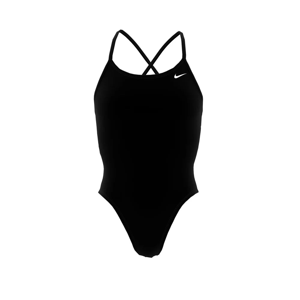Nike Swim Women's Hydrastrong Solid Lace Up Tie Back One Piece