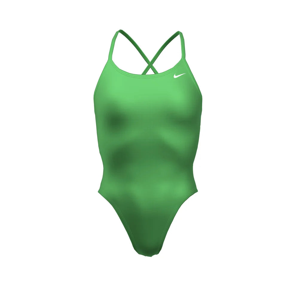 Nike Swim Women's Hydrastrong Solid Lace Up Tie Back One Piece