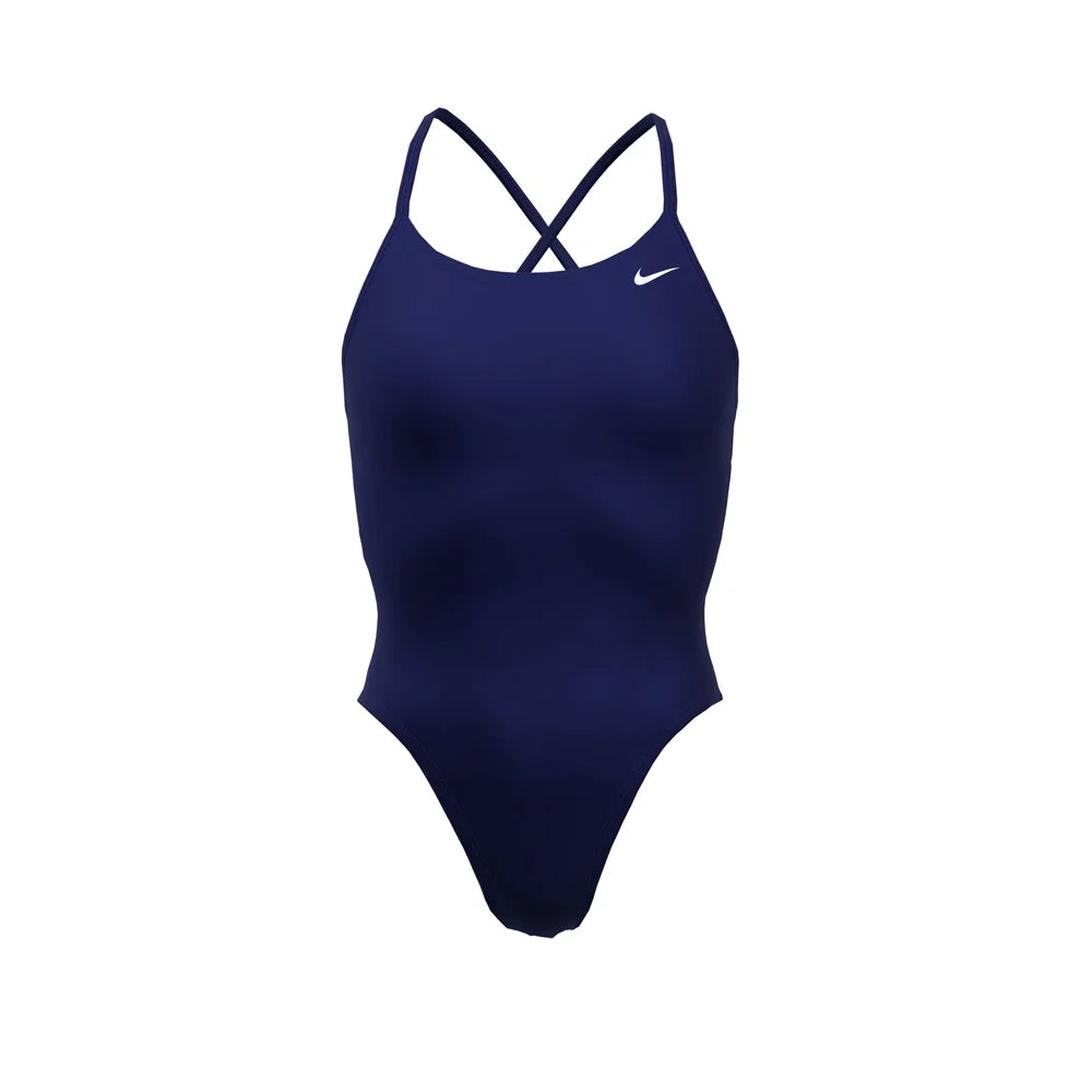 Nike Swim Women's Hydrastrong Solid Lace Up Tie Back One Piece