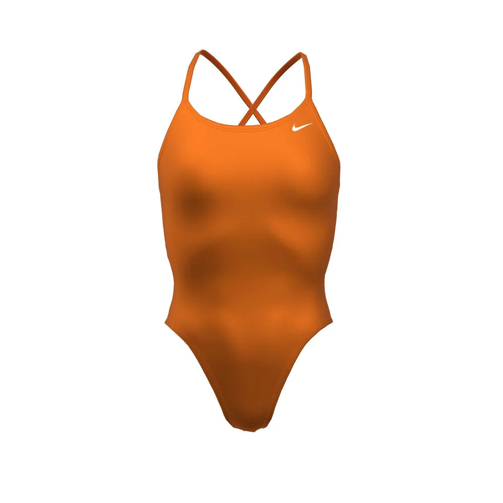 Nike Swim Women's Hydrastrong Solid Lace Up Tie Back One Piece