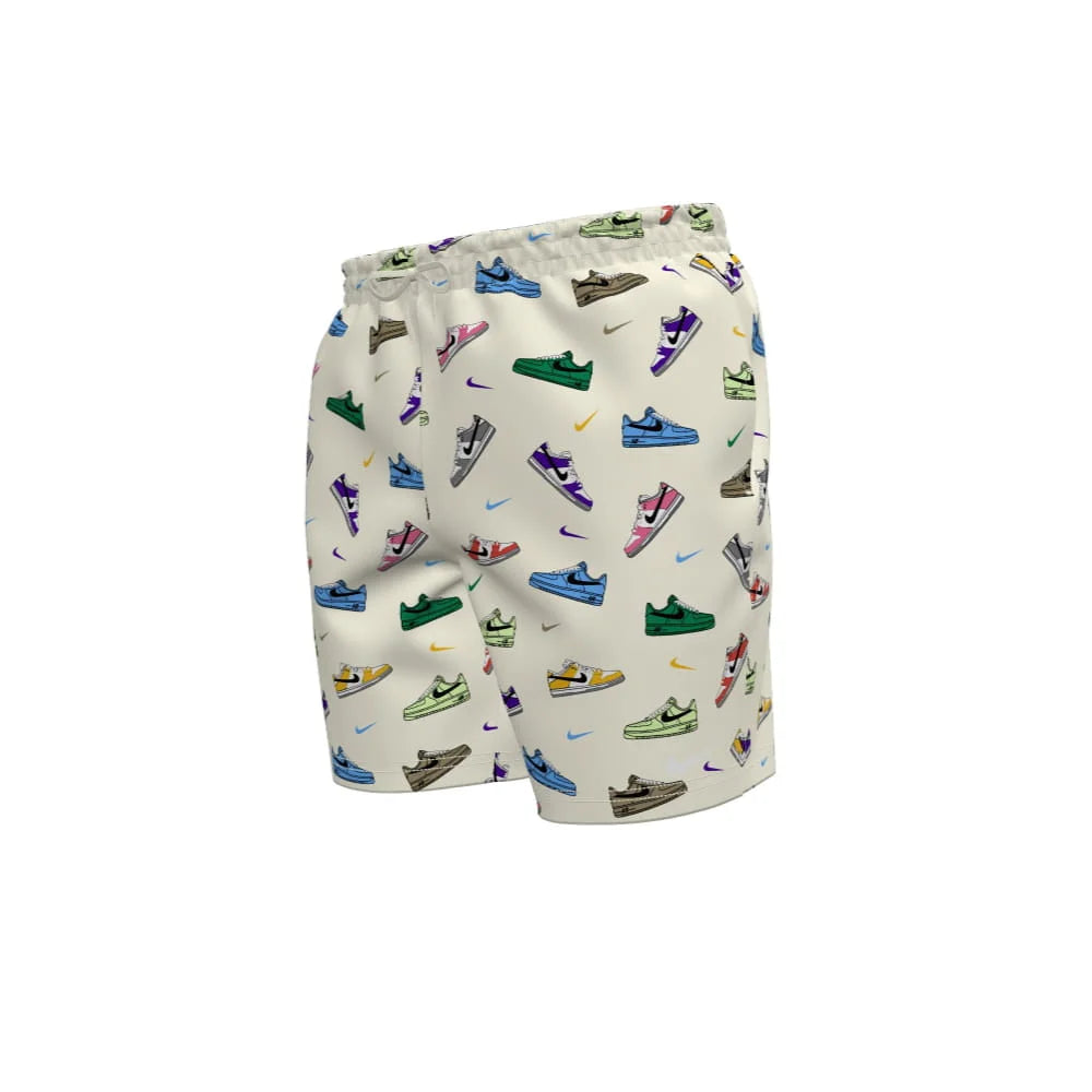 Nike Swim Men's Breaker 7 Brief-Lined Volley Short white color