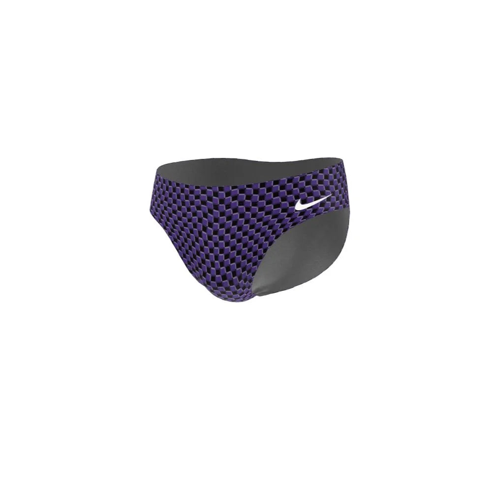 Nike Swim Men's Drippy Check Brief Purple Color
