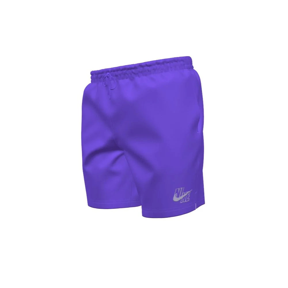 Nike Swim Men's Essential Logo Lap 7 Volley Short purple color.