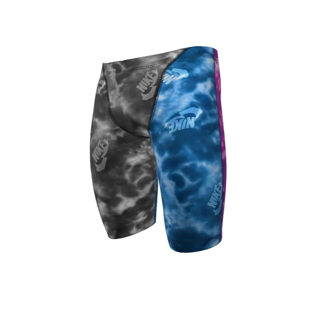 Nike Swim Men's HydraStrong Multi Print Jammer Blue