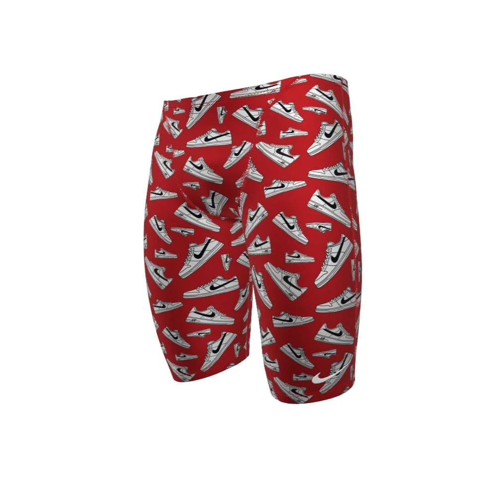 Nike Swim Men's HydraStrong Multi Print Jammer Red