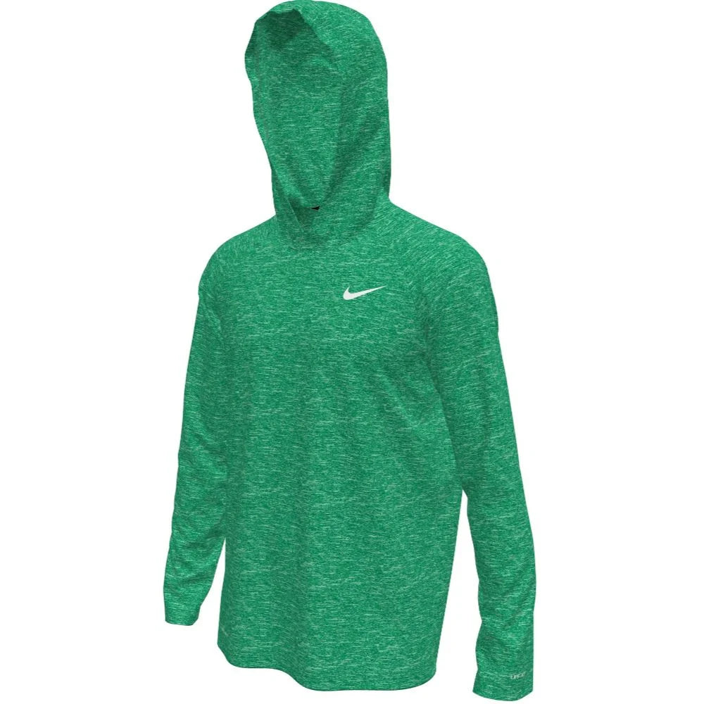 Nike Swim Men's Hydroguard Essential Dri-FIT UV Long Sleeve Hooded Top green