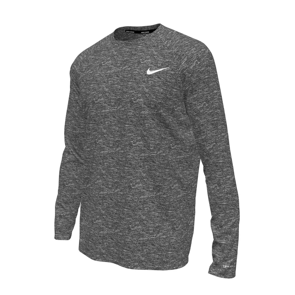 Nike Swim Men's Hydroguard Essential Dri-FIT UV Long Sleeve Top Black Color