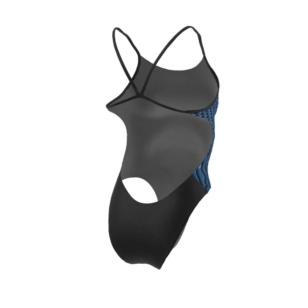 Nike Swim Women's  Drippy Check Cutout One Piece