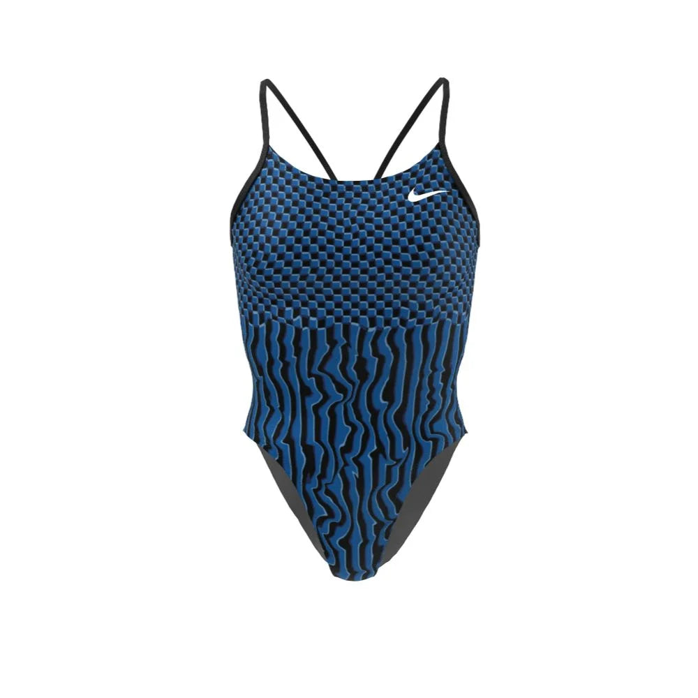 Nike Swim Women's  Drippy Check Cutout One Piece