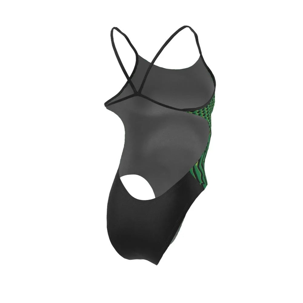 Nike Swim Women's  Drippy Check Cutout One Piece