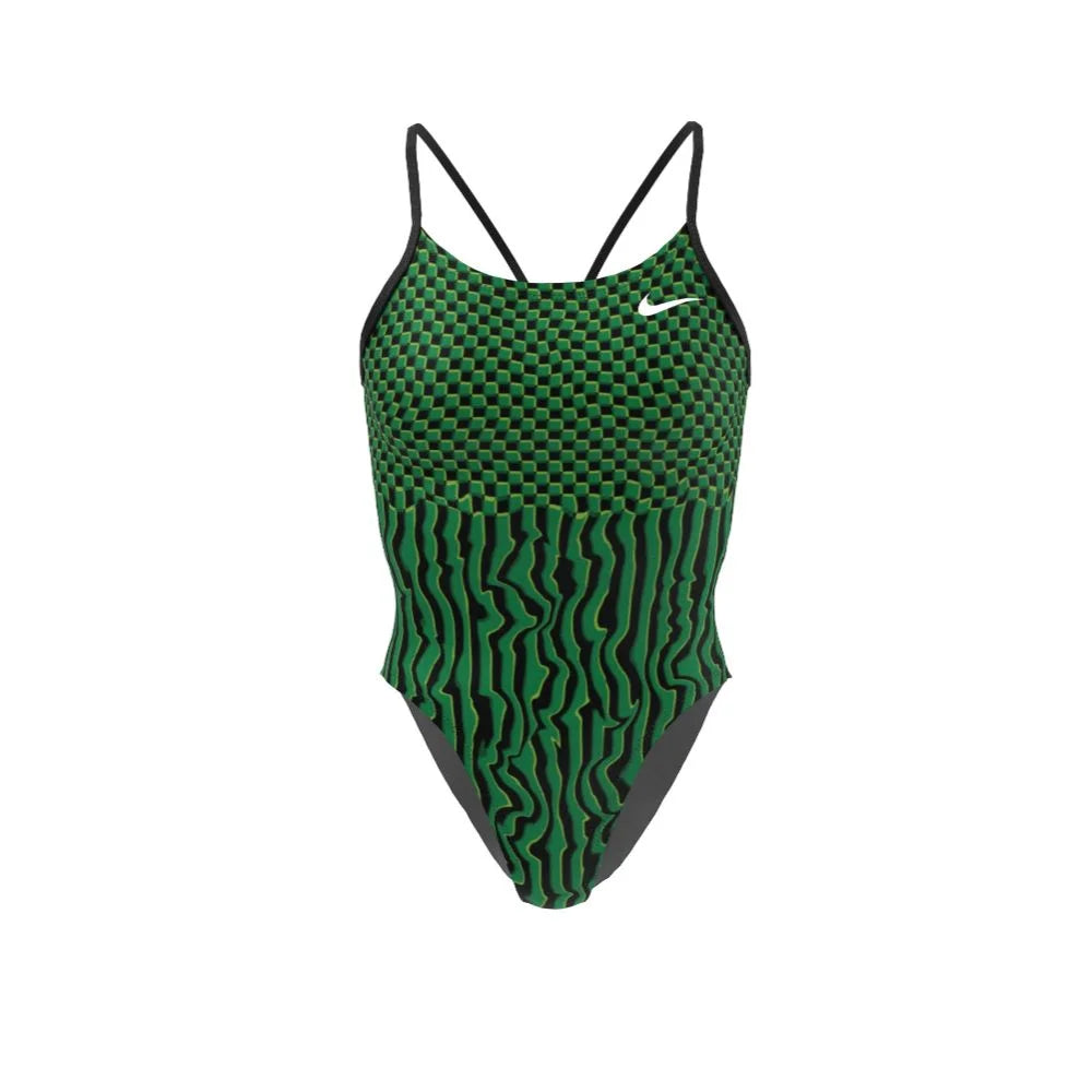 Nike Swim Women's  Drippy Check Cutout One Piece