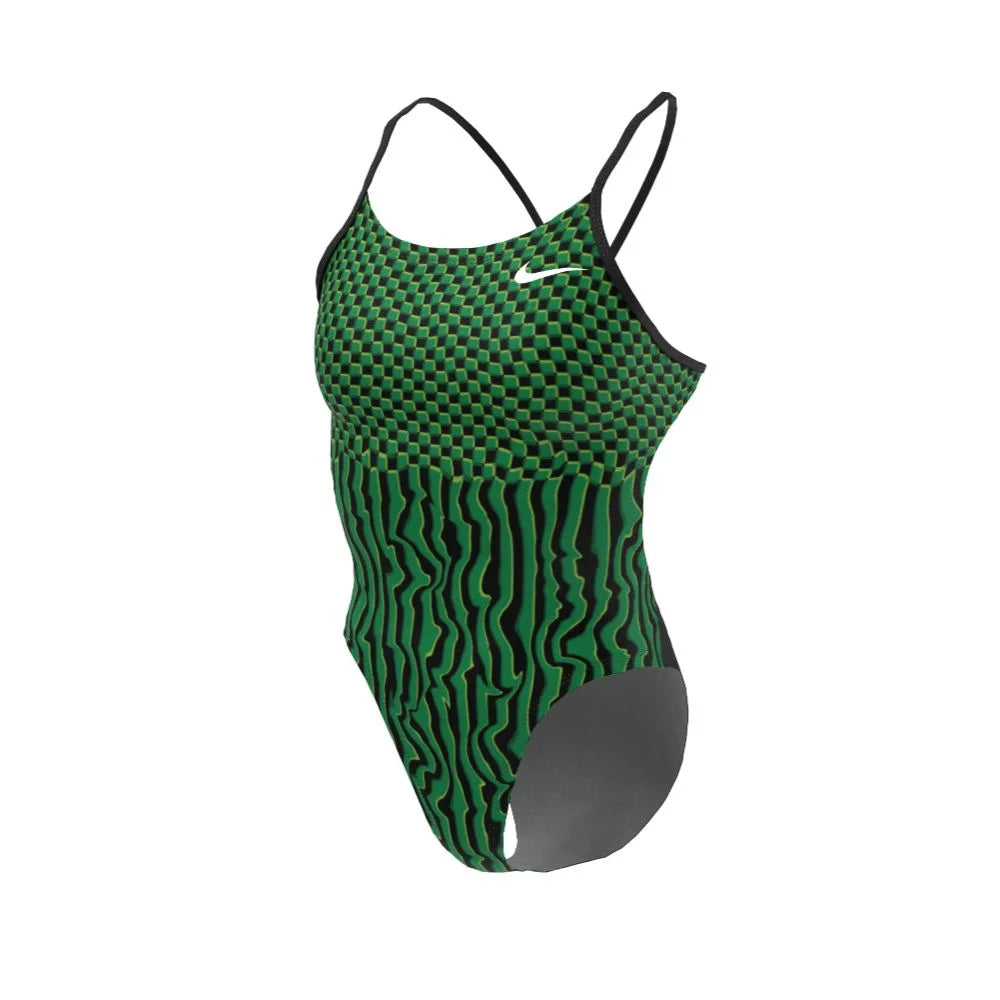 Nike Swim Women's  Drippy Check Cutout One Piece