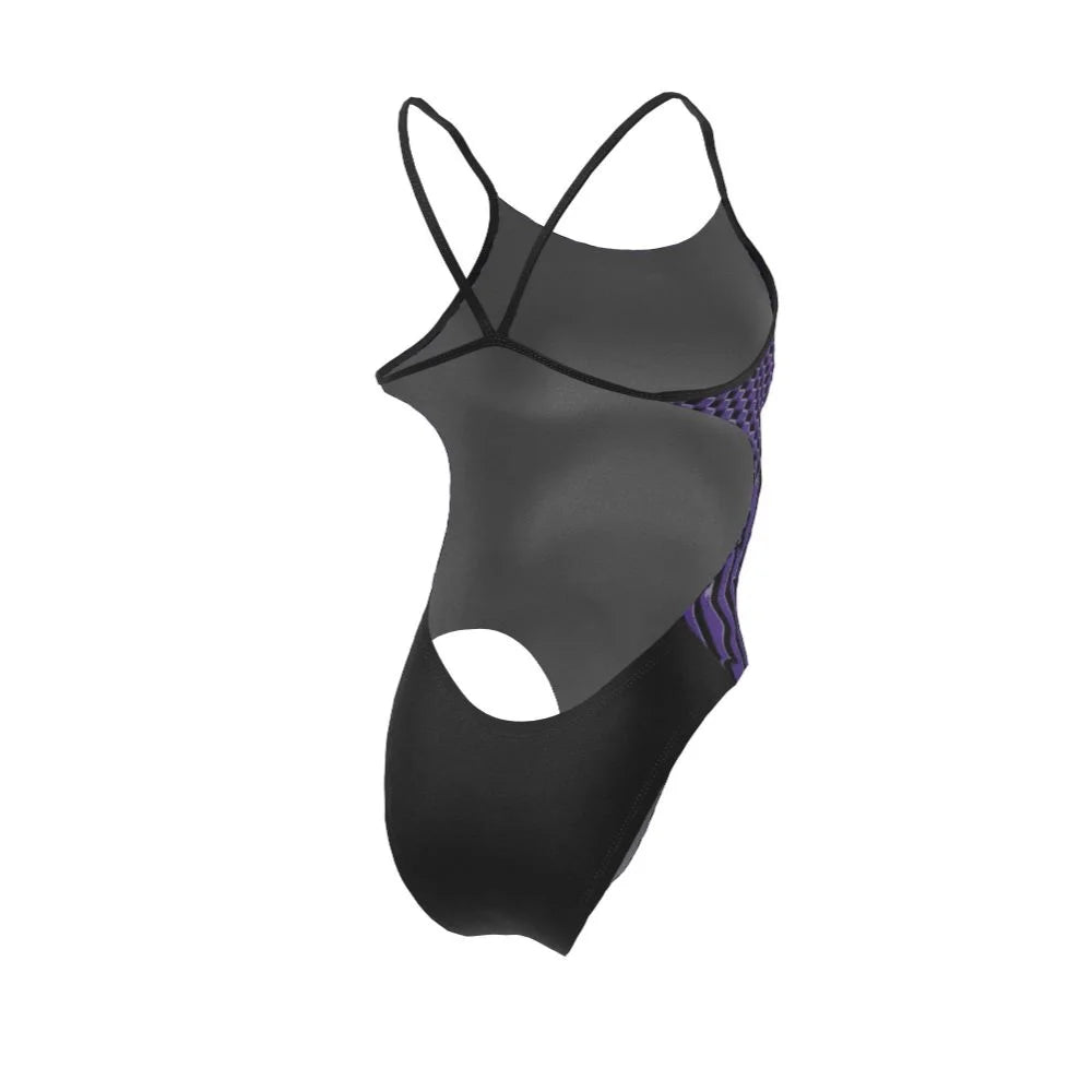 Nike Swim Women's  Drippy Check Cutout One Piece