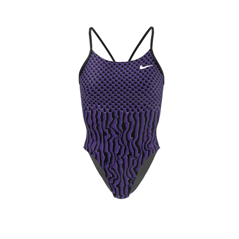 Nike Swim Women's  Drippy Check Cutout One Piece