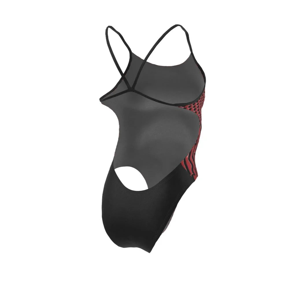 Nike Swim Women's  Drippy Check Cutout One Piece