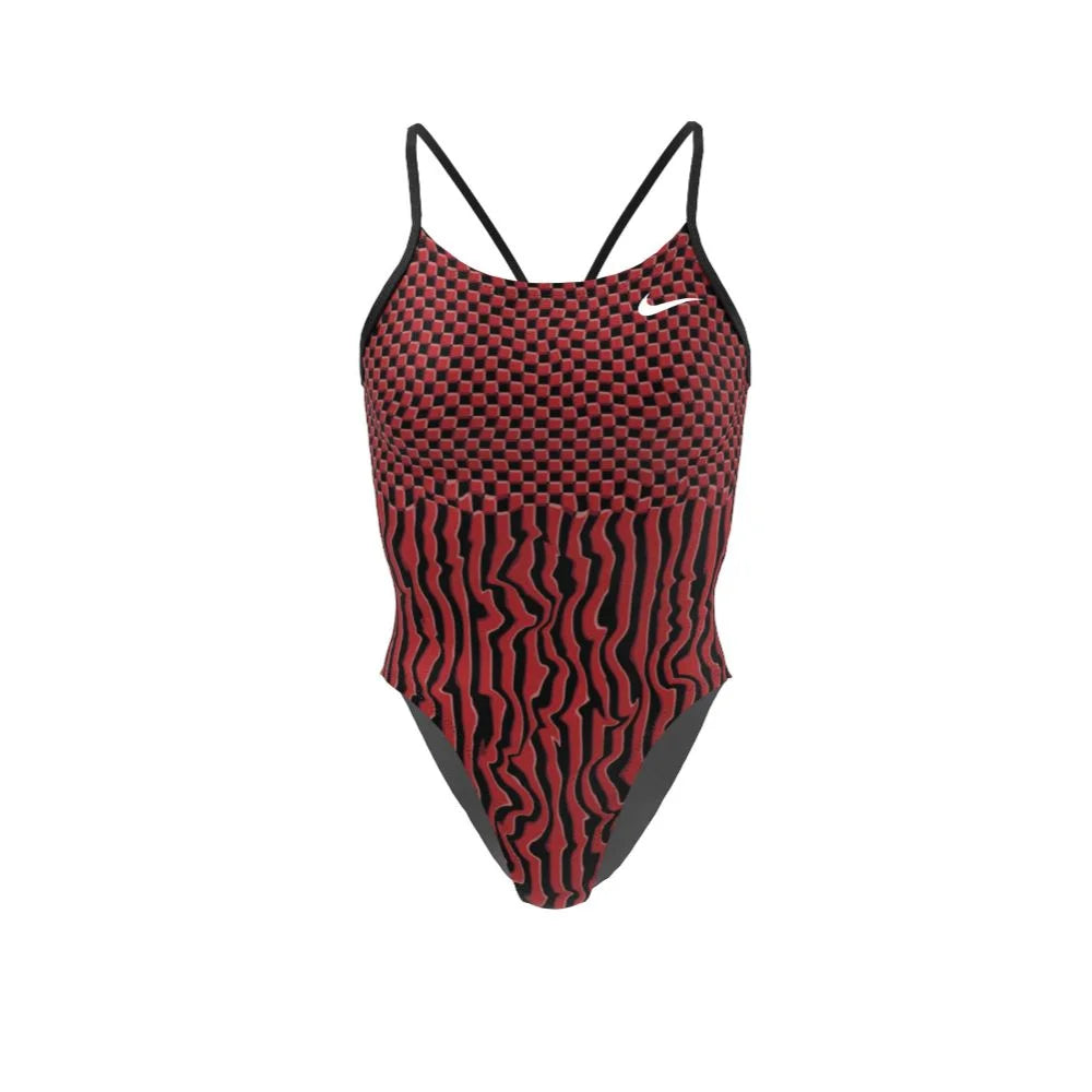 Nike Swim Women's  Drippy Check Cutout One Piece