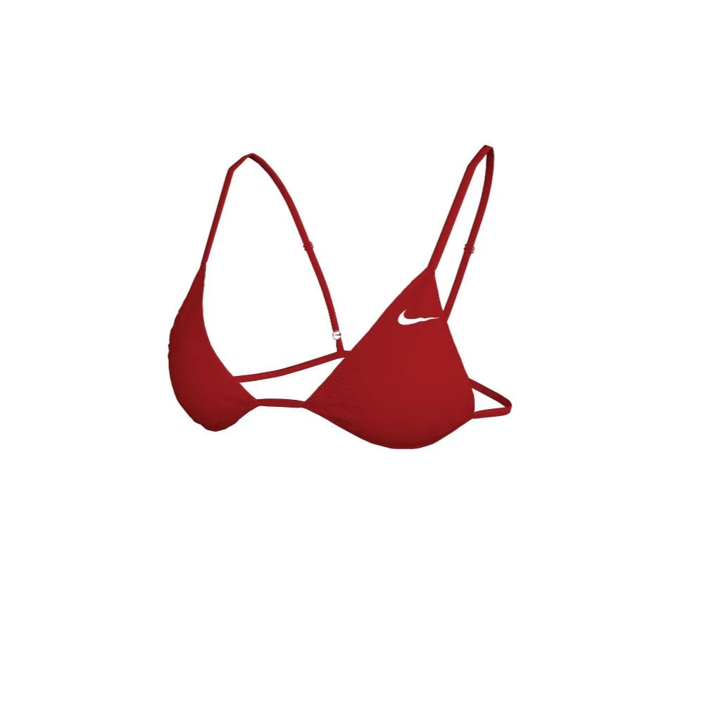 Nike Swim Women's Essential Triangle Bikini Top Red