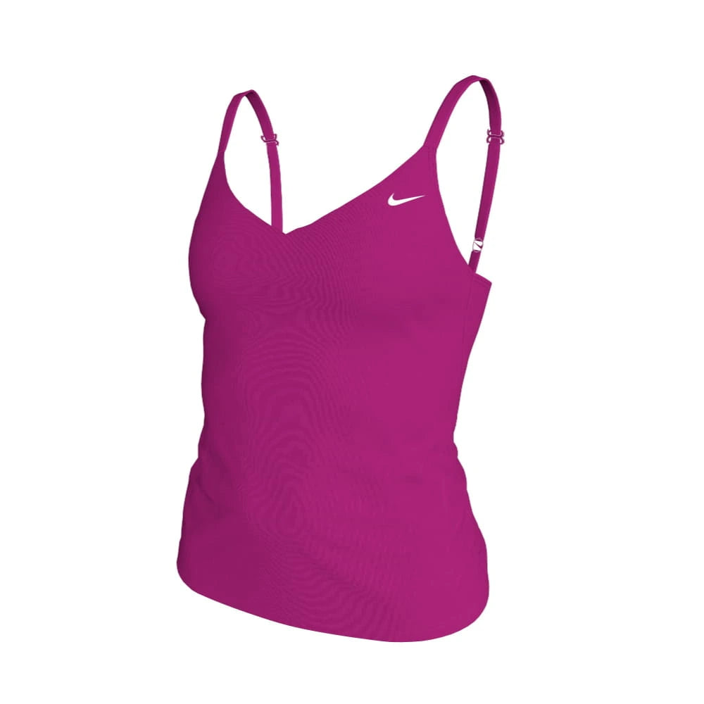 Nike Swim Women's Essential V-Neck Tankini Pink color..