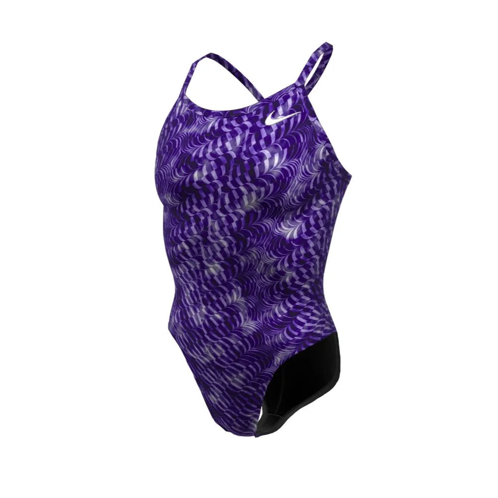 Nike Swim Women's HydraStrong Pool Lanes Racerback One Piece Purple