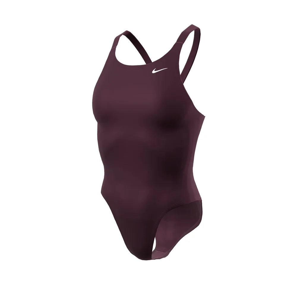 Nike Swim Women's HydraStrong Solid Fastback One Piece Maroon Color