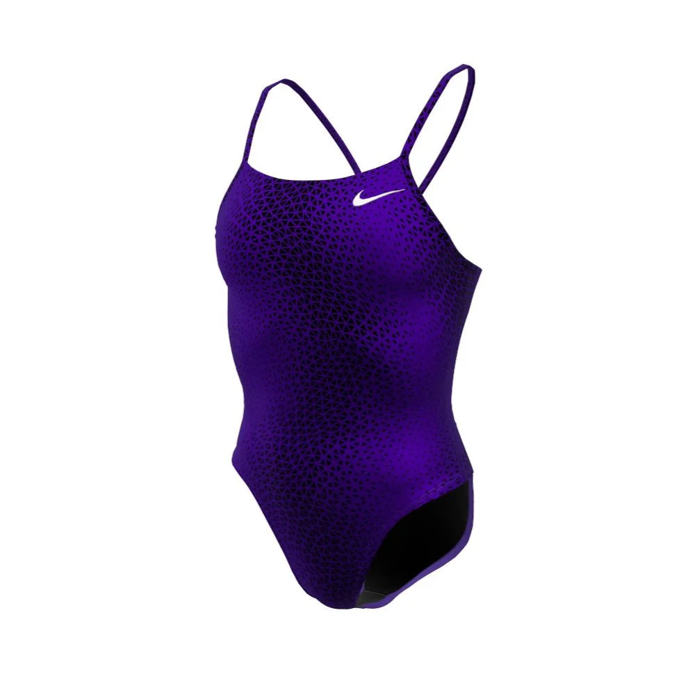 Nike Swim Women's Hydrastrong Delta Cutout One Piece purple