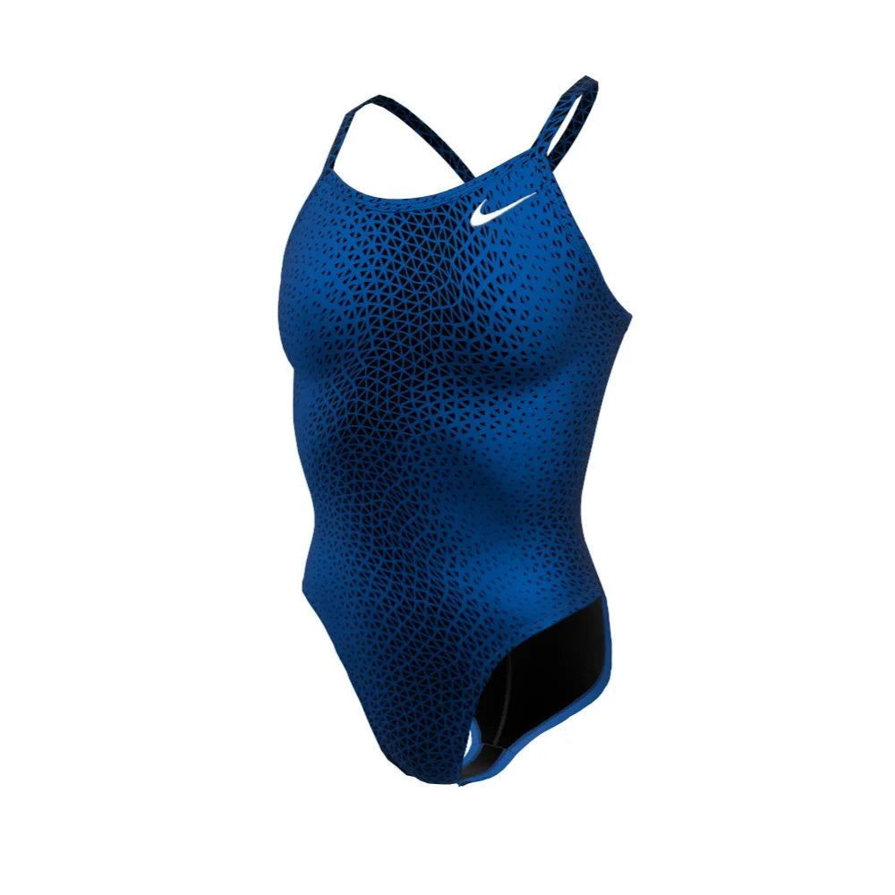 Nike Swim Women's Hydrastrong Delta Racerback One Piece Blue