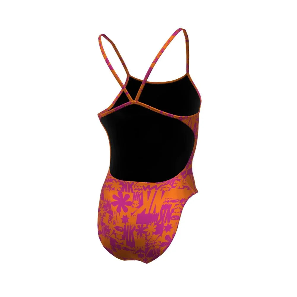 Nike Swim Women's Hydrastrong Multi Print Cutout One Piece
