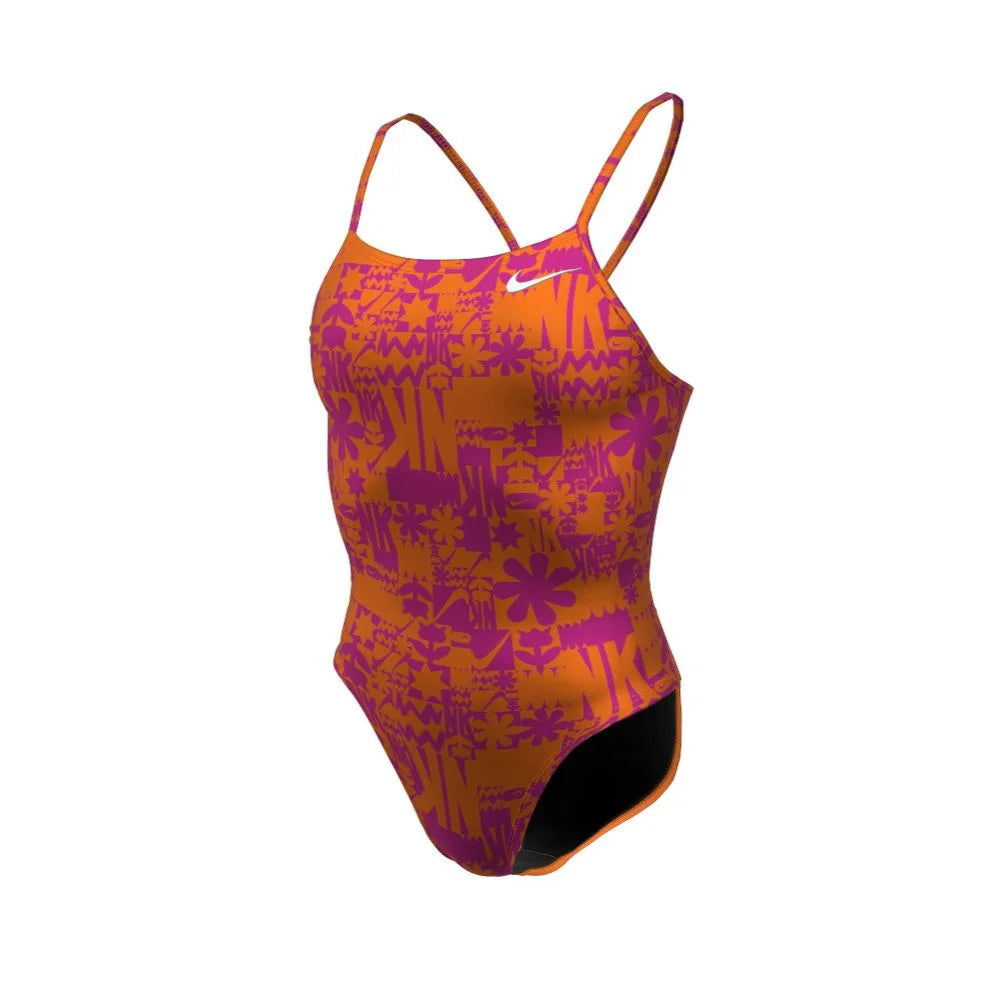Nike Swim Women's Hydrastrong Multi Print Cutout One Piece