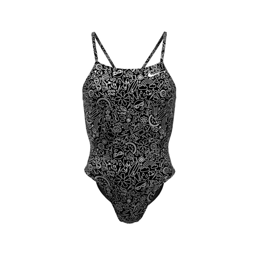 Nike Swim Women's Hydrastrong Multi Print Cutout One Piece