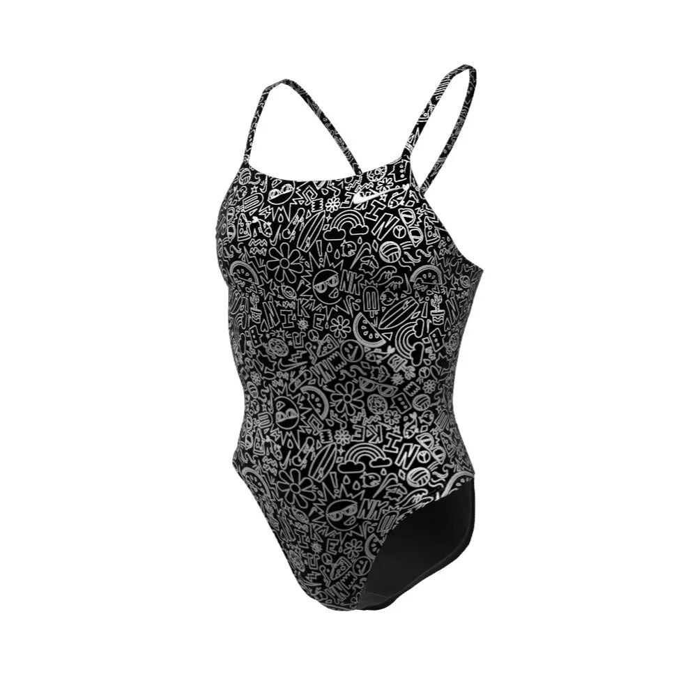 Nike Swim Women's Hydrastrong Multi Print Cutout One Piece