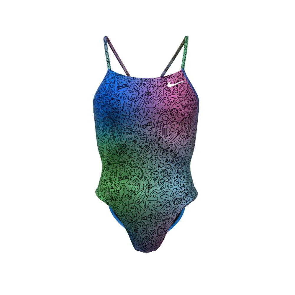 Nike Swim Women's Hydrastrong Multi Print Cutout One Piece