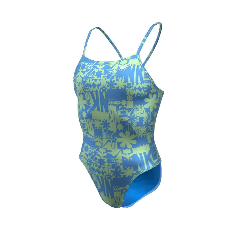 Nike Swim Women's Hydrastrong Multi Print Cutout One Piece