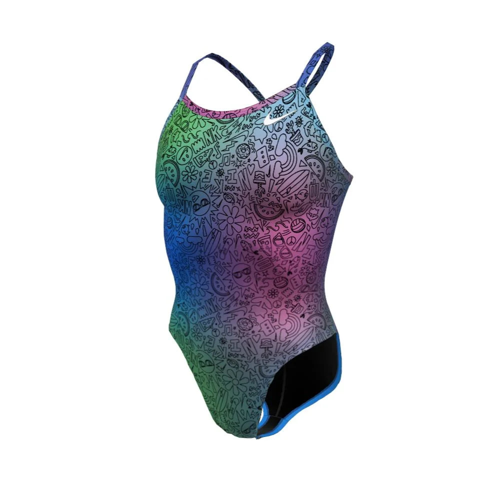 Nike Swim Women's Hydrastrong Multi Print Racerback One Piece