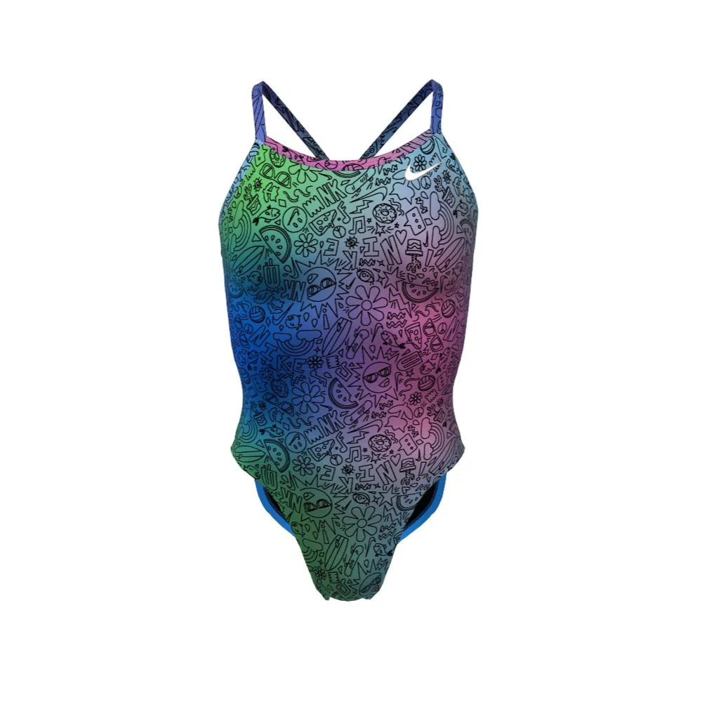 Nike Swim Women's Hydrastrong Multi Print Racerback One Piece
