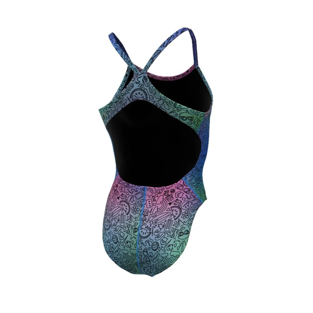 Nike Swim Women's Hydrastrong Multi Print Racerback One Piece