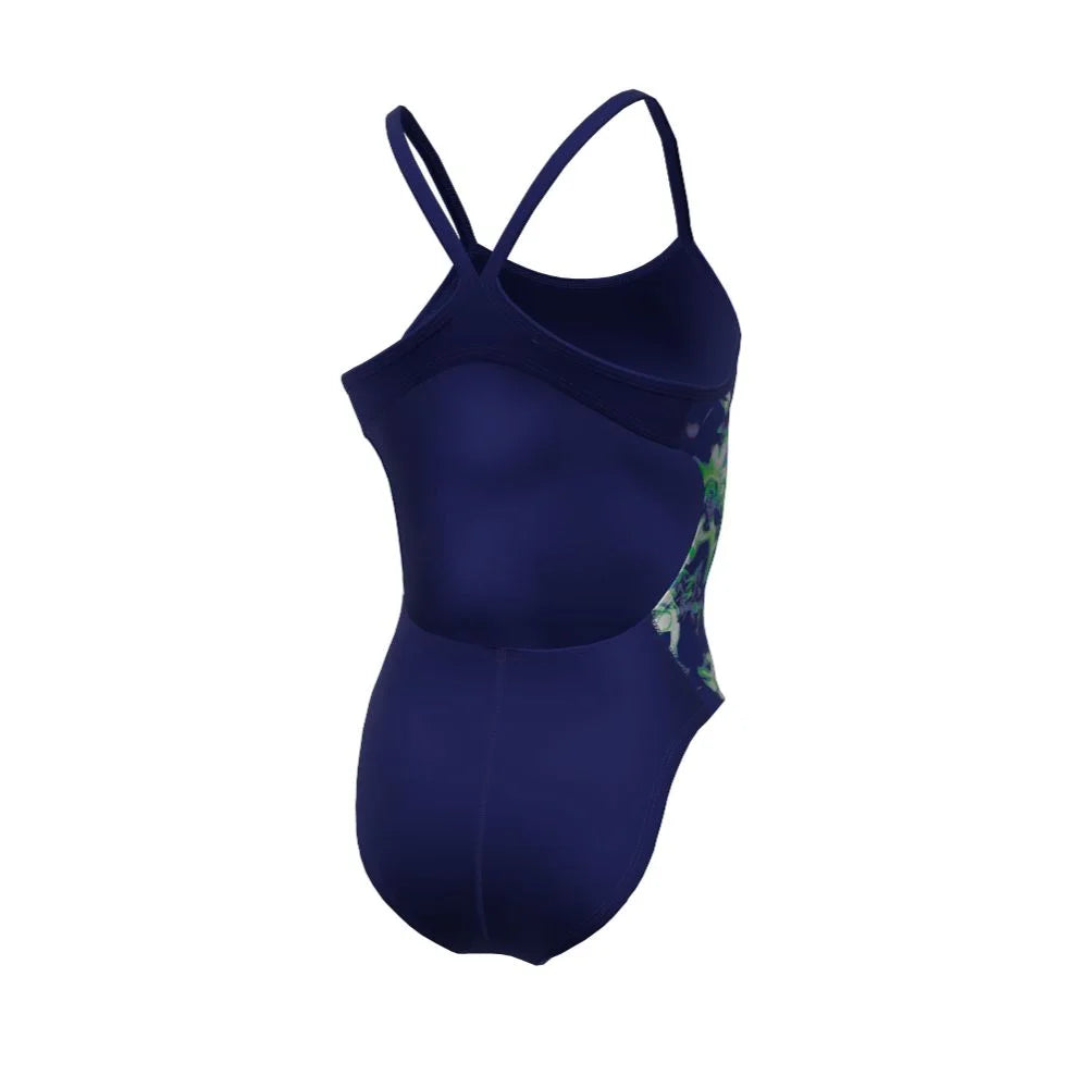 Nike Swim Women's Hydrastrong Multi Print Racerback Splice One Piece
