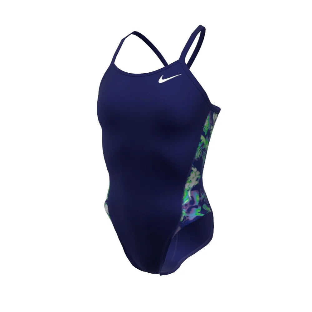 Nike Swim Women's Hydrastrong Multi Print Racerback Splice One Piece