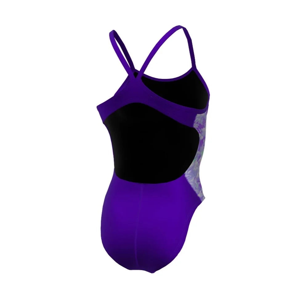 Nike Swim Women's Hydrastrong Multi Print Racerback Splice One Piece
