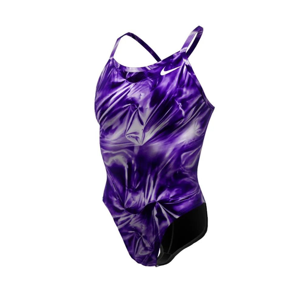 Nike Swim Women's Hydrastrong Solar Rise Racerback One Piece purple color