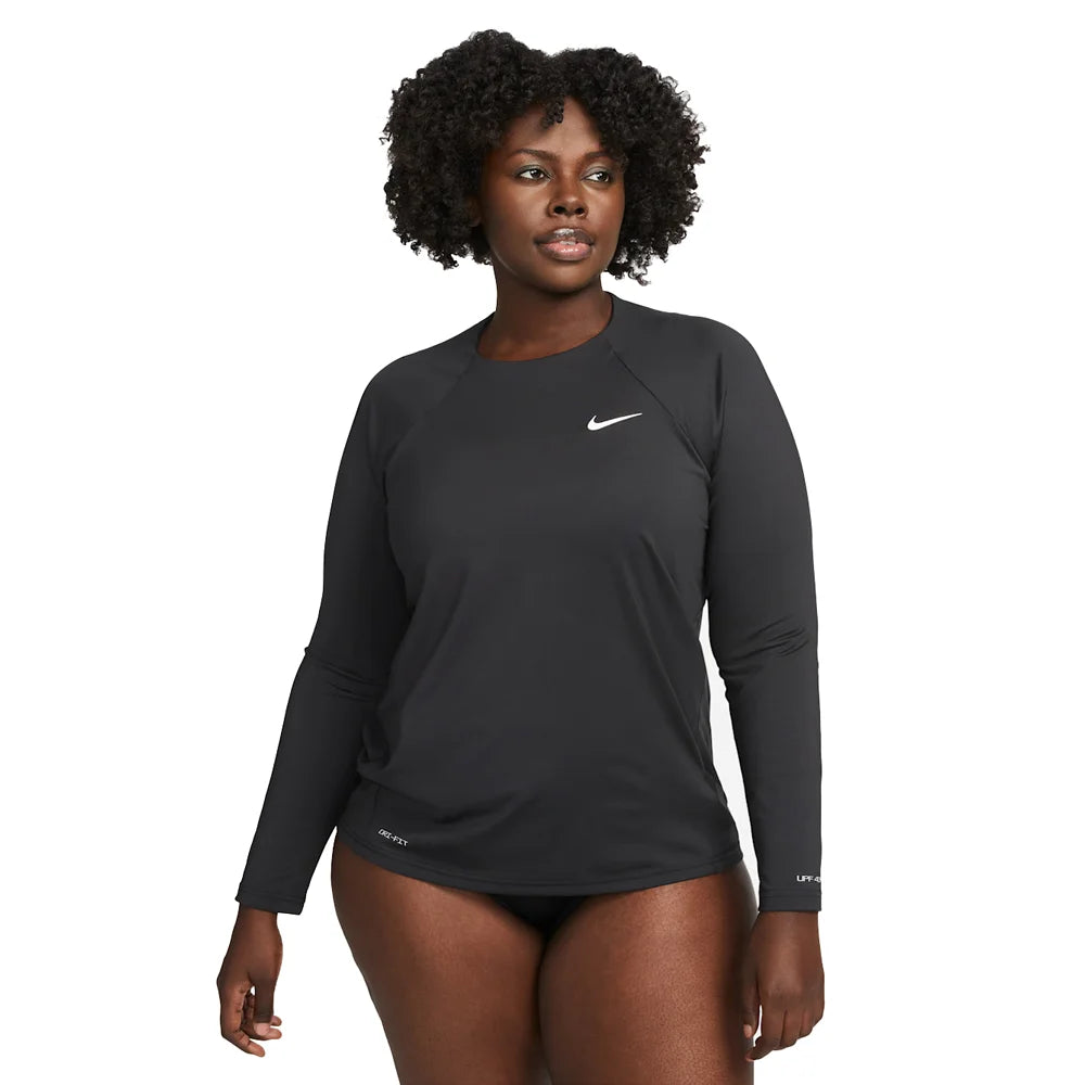 Nike Swim Women's Hydroguard Dri-FIT UV Long Sleeve Top (Plus Size)