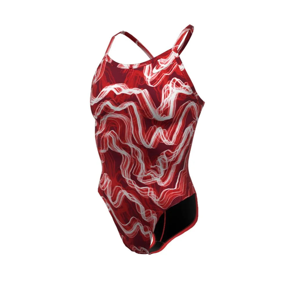 Nike Swim Women's Lightning Racerback One Piece Red