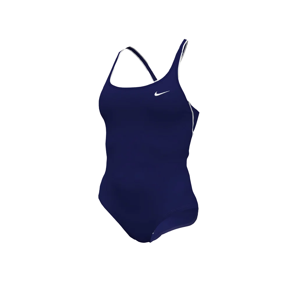 Nike Swim Women's Powerback One Piece Navy Color