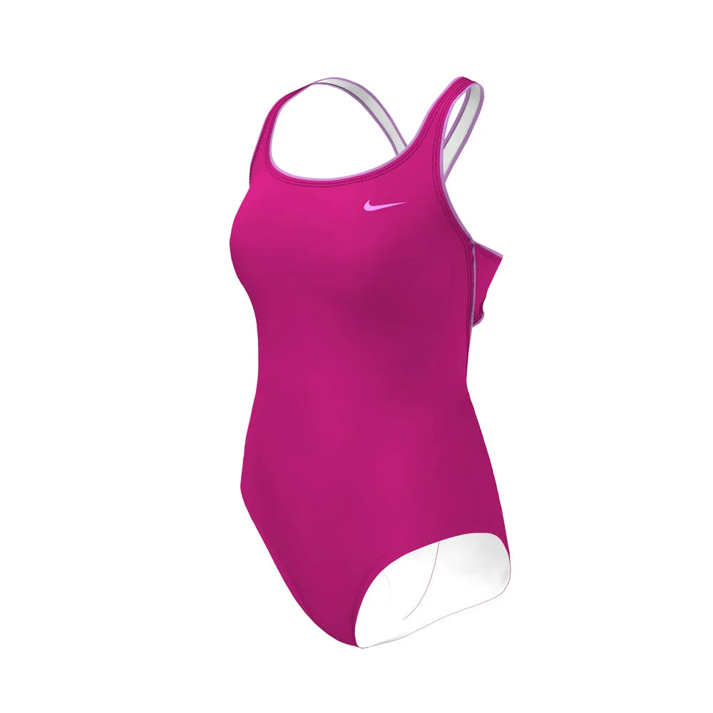 Nike Swim Women's Powerback One Piece Pink Color 4